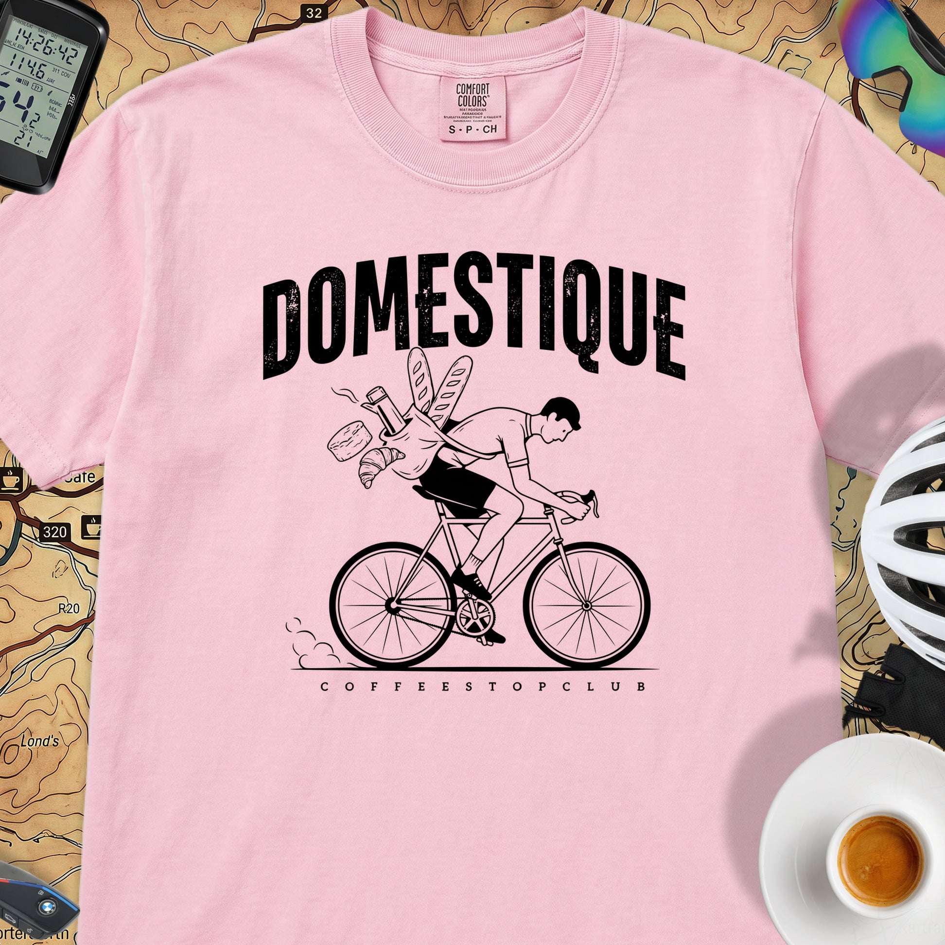 Domestique Delivery Cyclist T-Shirt — Blossom