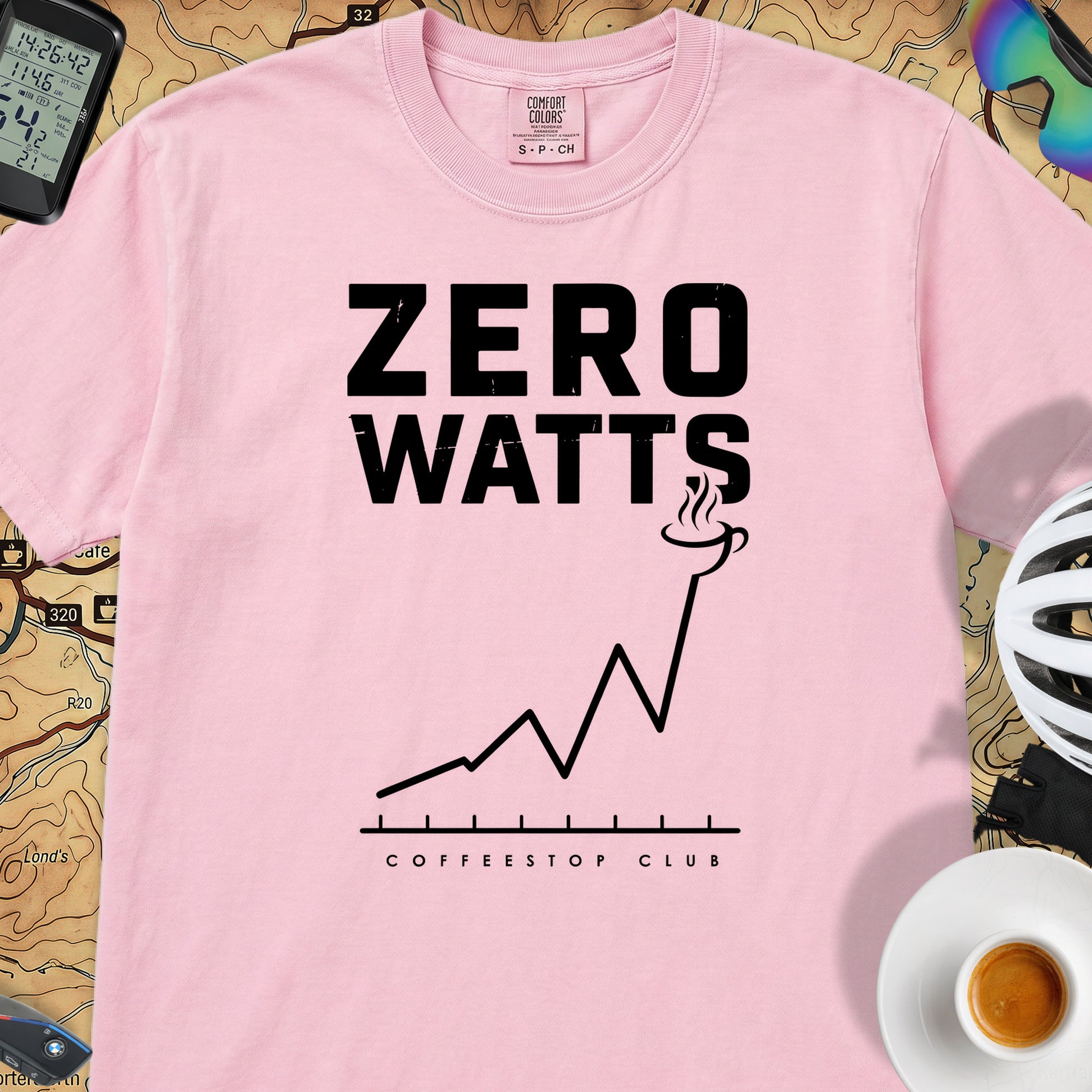 Zero Watts Cycling T-Shirt — Blossom