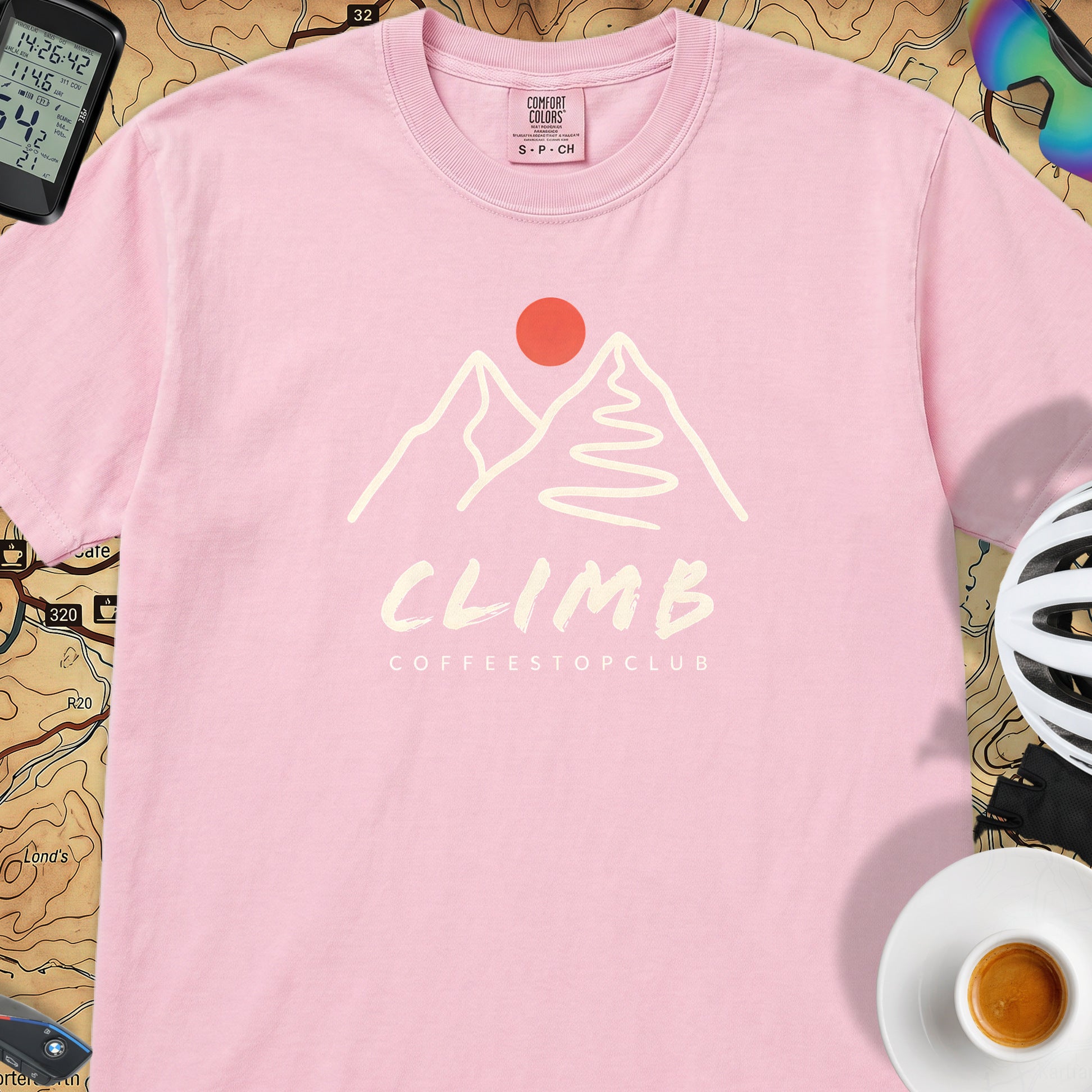 Climb Cycling T-Shirt — Blossom