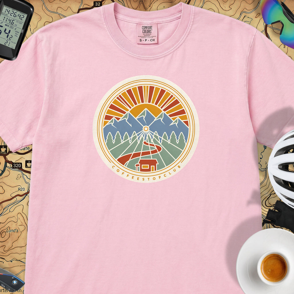 Wheel Base Cycling T-Shirt — Blossom