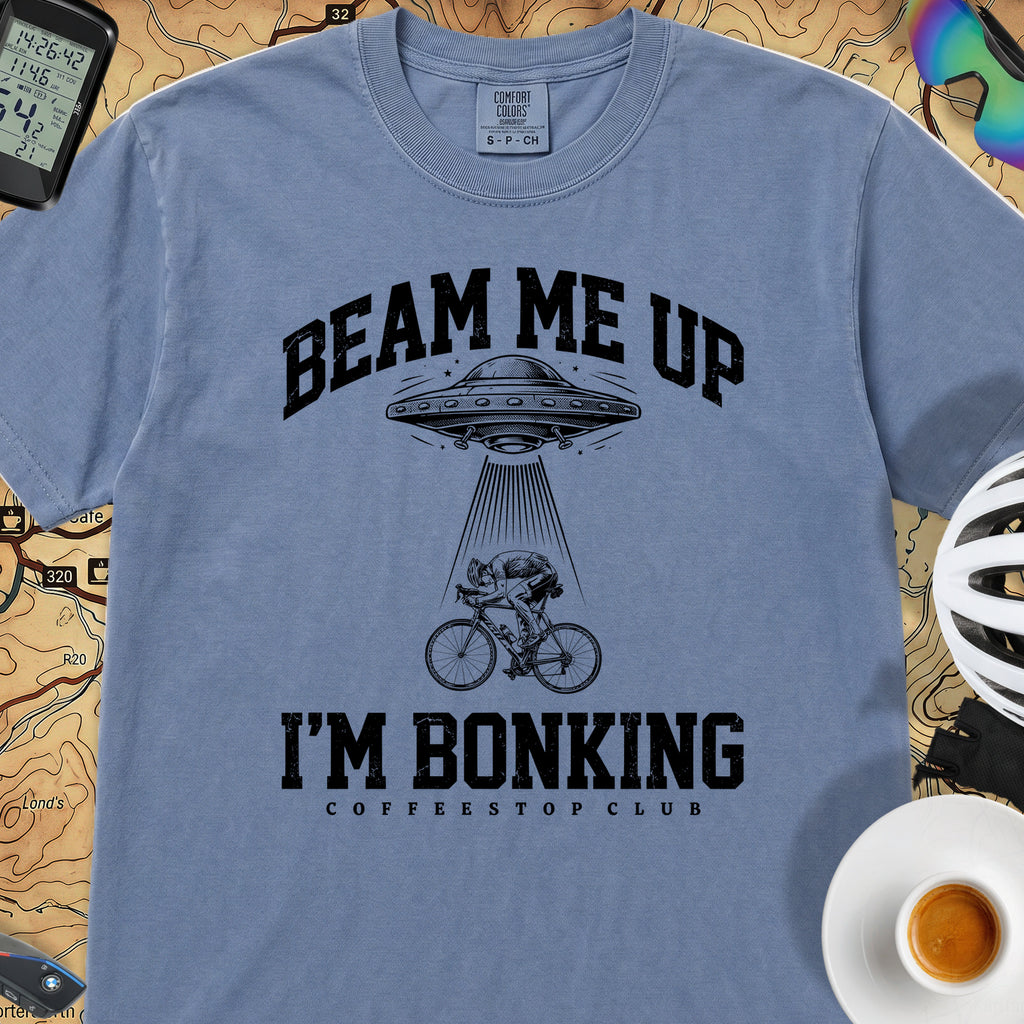 Beam Me Up Bonking Cycling T-Shirt — Blue Jean