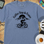 Coffee Stop de France T-Shirt — Blue Jean