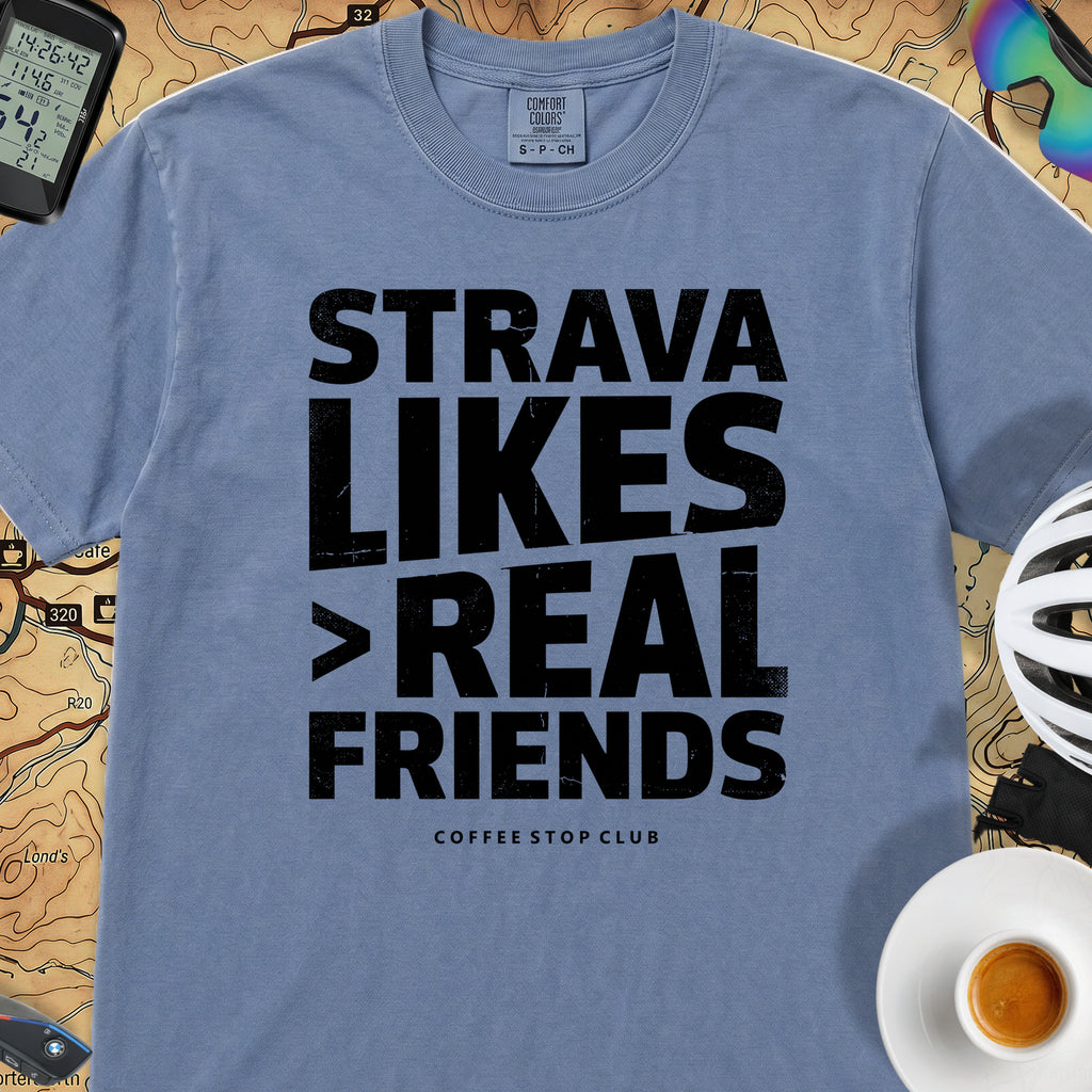 Strava Likes Friends T-Shirt — Blue Jean