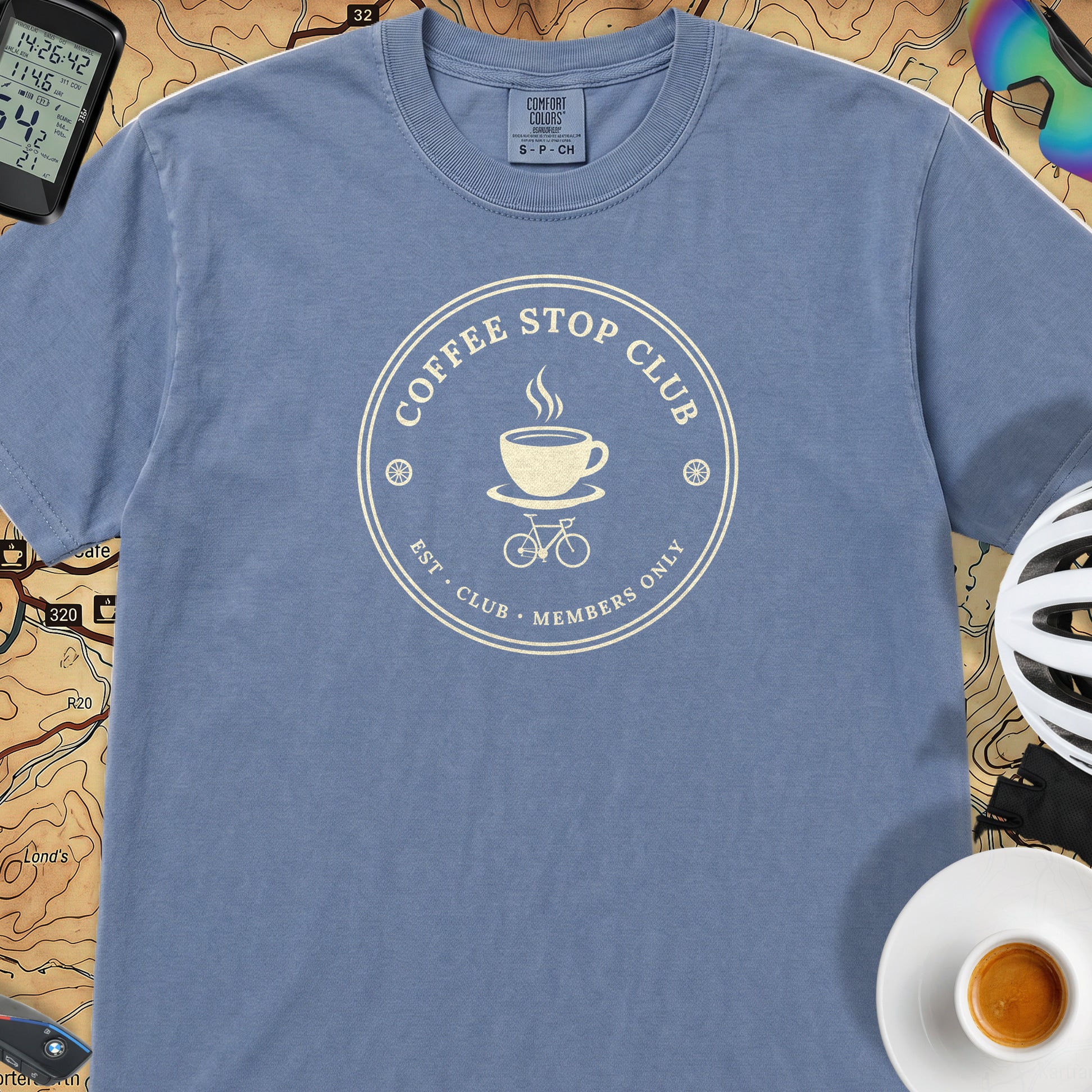 Coffee Stop Club Members Only T-Shirt — Blue Jean