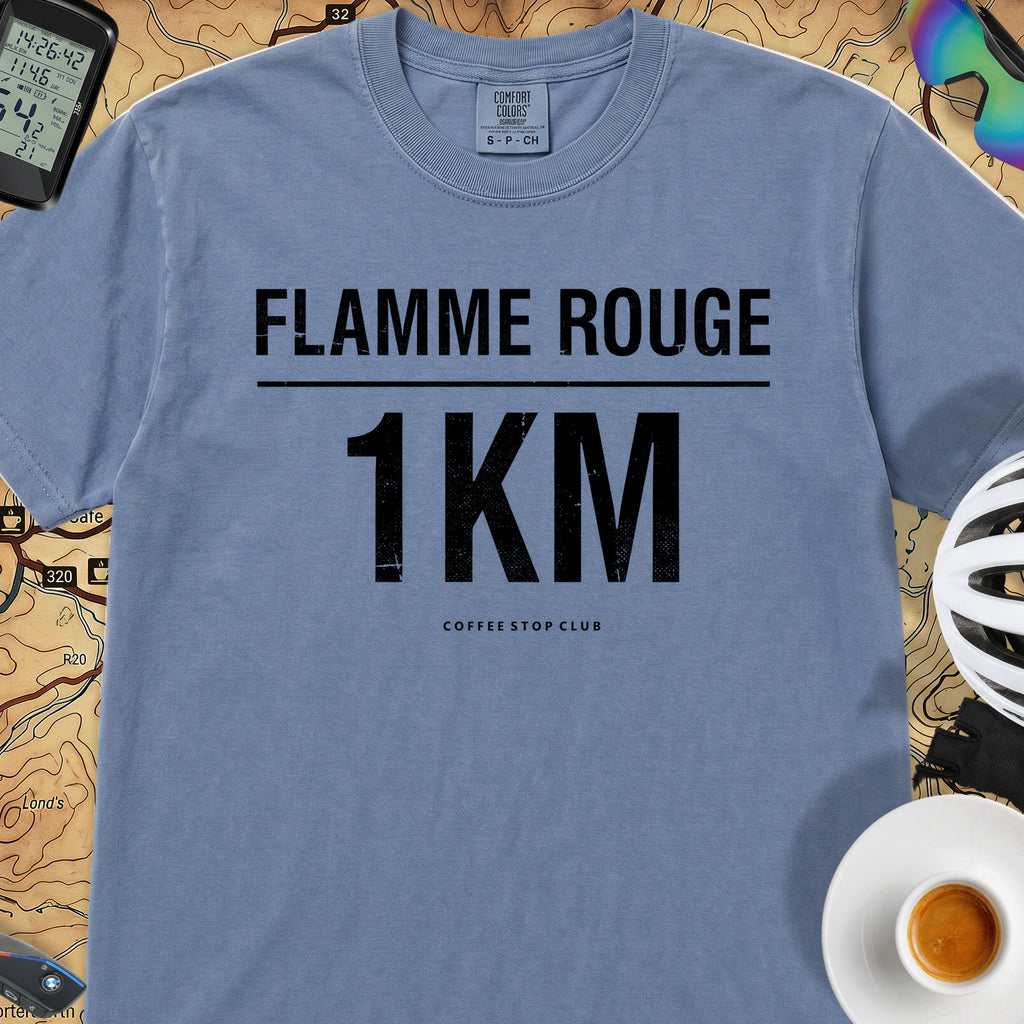 Flamme Rouge 1Km T-Shirt — Blue Jean