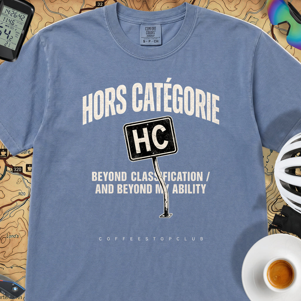 I'm Hors Catégorie Cycling T-Shirt — Blue Jean
