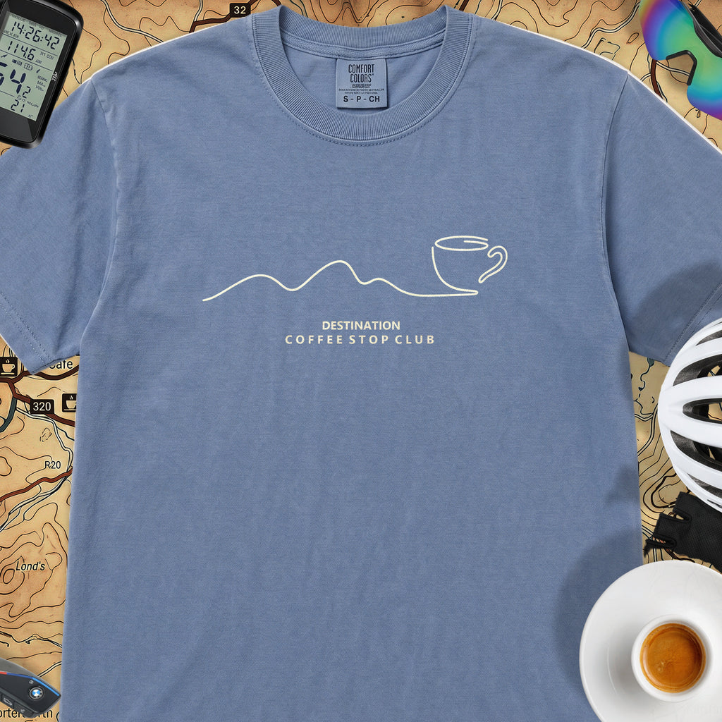 Destination Cycling T-Shirt — Blue Jean