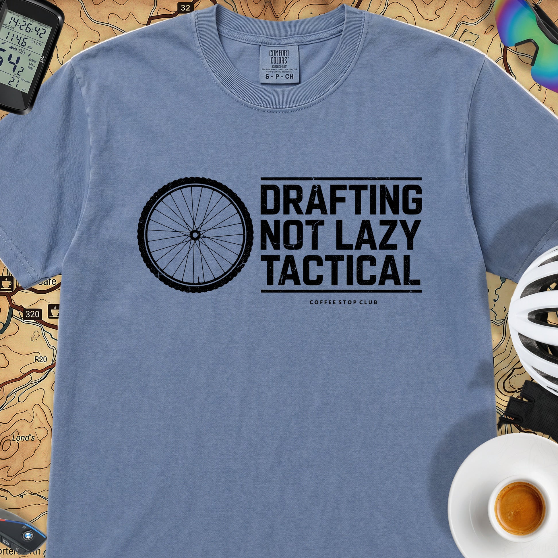 Drafting Not Lazy T-Shirt — Blue Jean