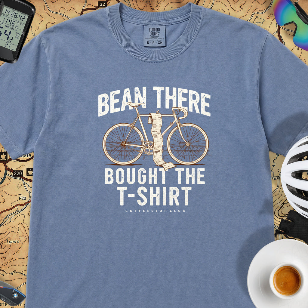 Bean There Cycling T-Shirt — Blue Jean