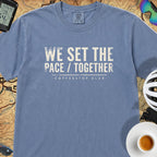 We Set The Pace T‑Shirt — Blue Jean
