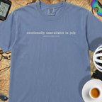 Emotionally Unavailable in July TdF T-Shirt — Blue Jean