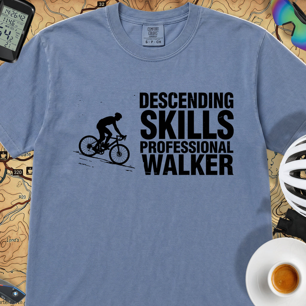 Descending Skills T-Shirt — Blue Jean