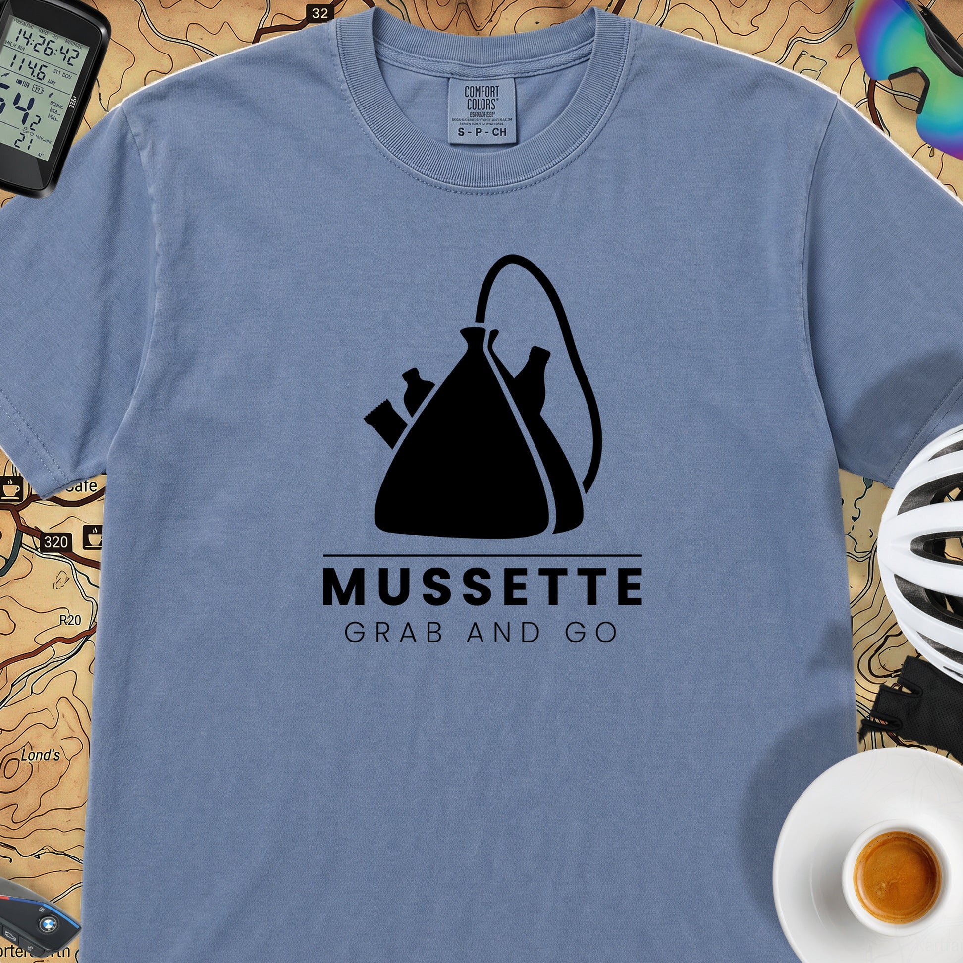 Mussette Grab & Go T‑Shirt — Blue Jean
