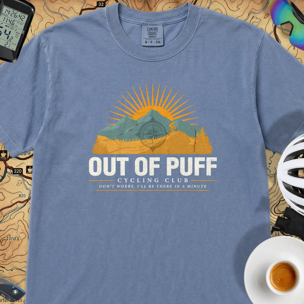 Out of Puff Cycling T-Shirt — Blue Jean