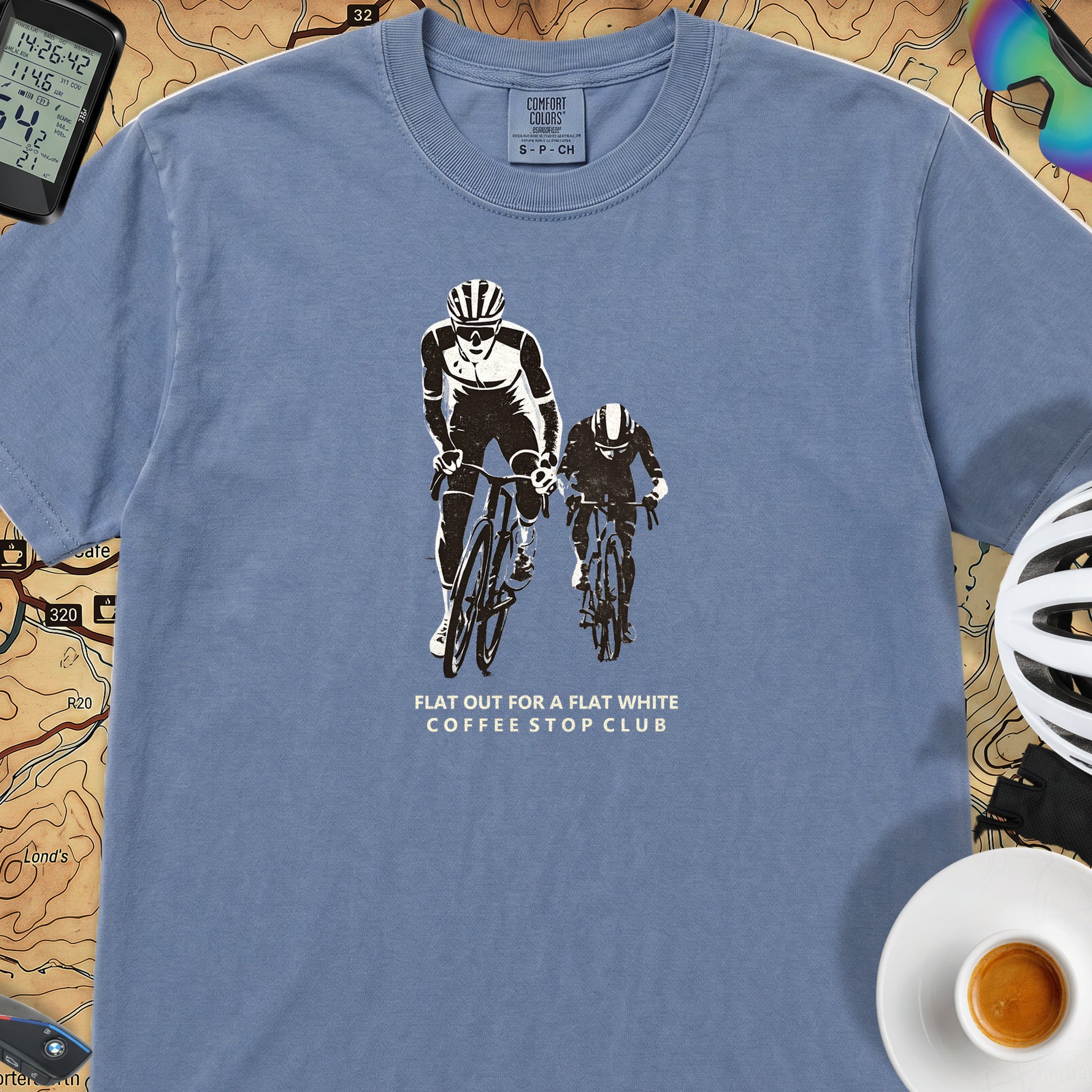 Flat Out 4 Flat White T-Shirt — Blue Jean