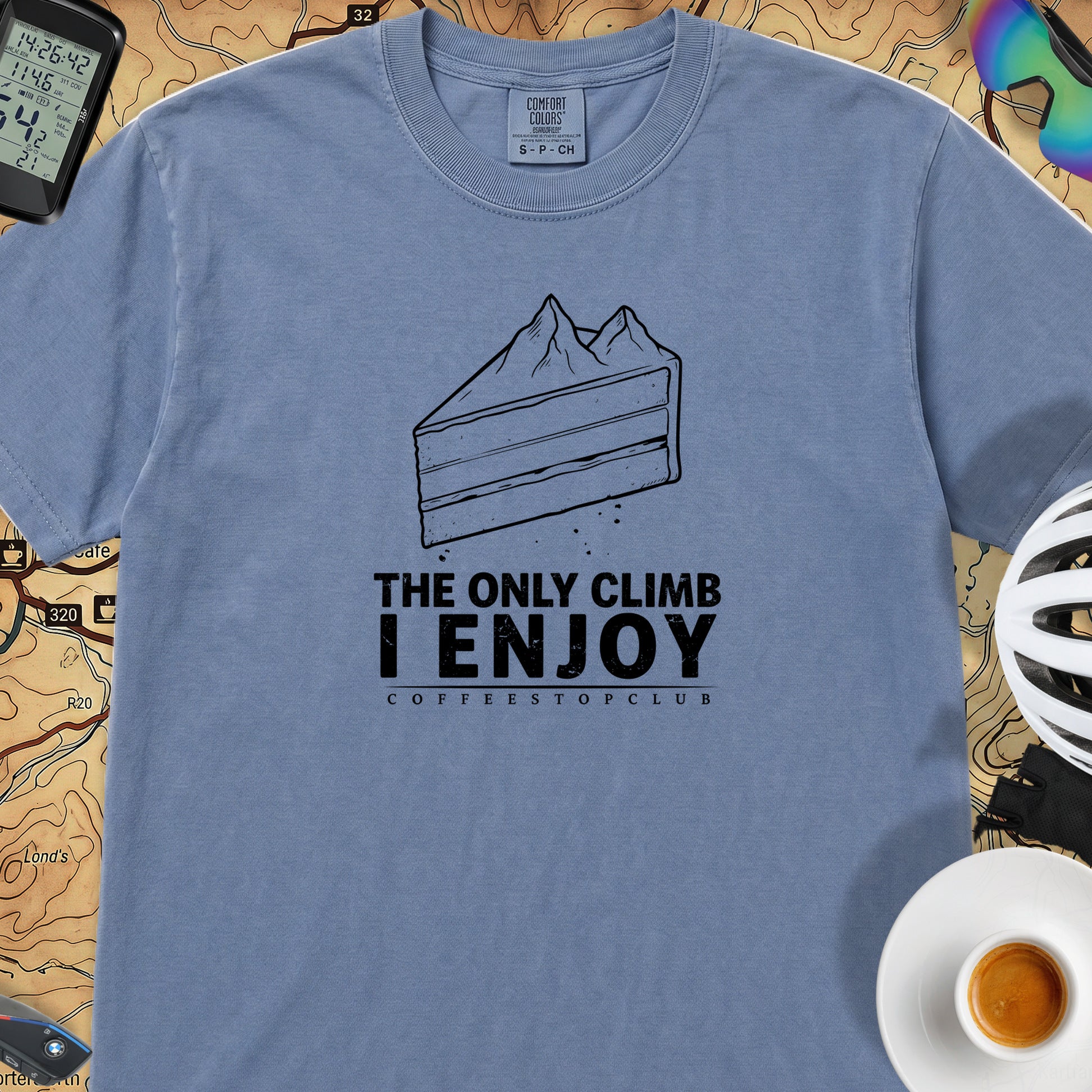 Only Climb Cycling T-Shirt — Blue Jean
