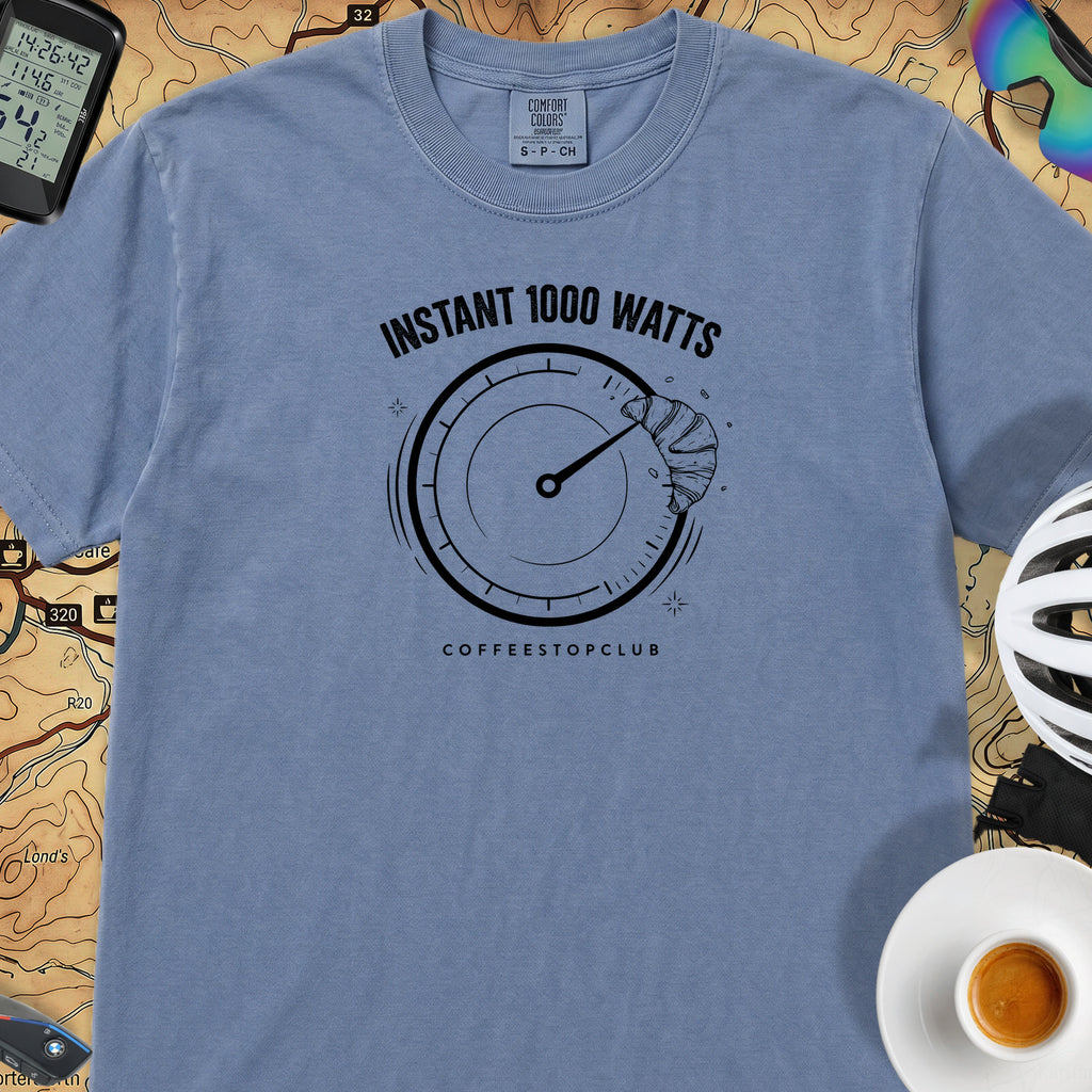 Instant 1,000 Watts Cycling T-Shirt — Blue Jean