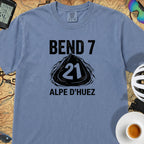 Bend 7 Alpe d'Huez Cyclist T-Shirt — Blue Jean