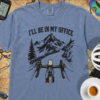 I'll Be In My Office Bike T‑Shirt — Blue Jean