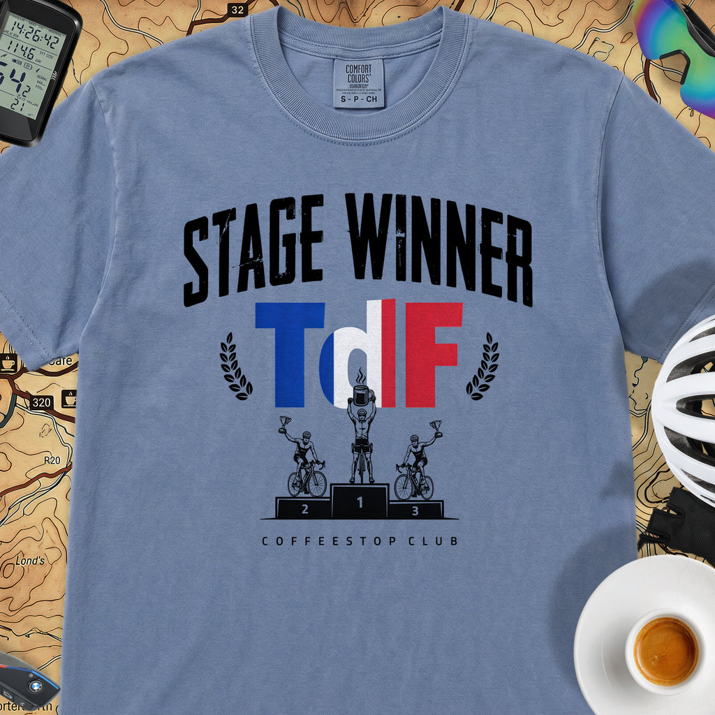 Stage Winner TdF Cycling T-Shirt — Blue Jean