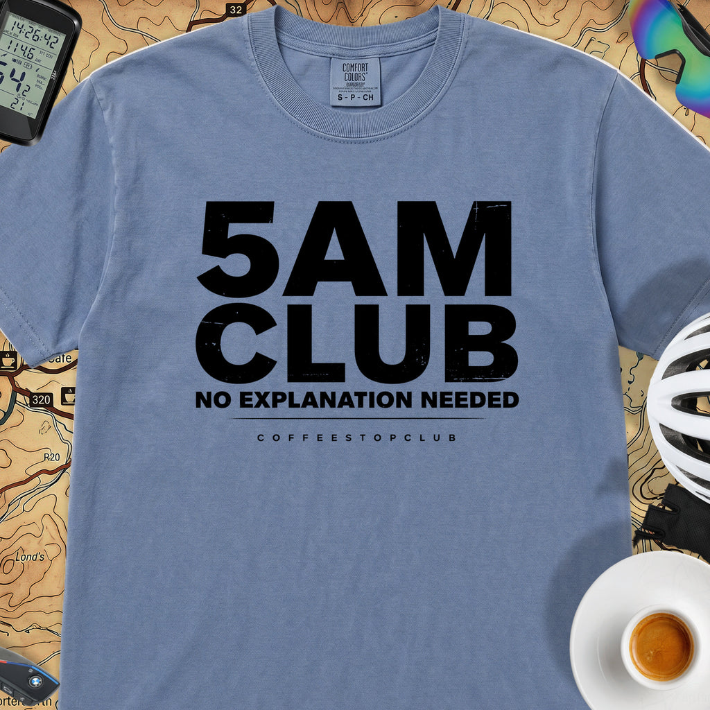 5AM Club T‑Shirt — Blue Jean