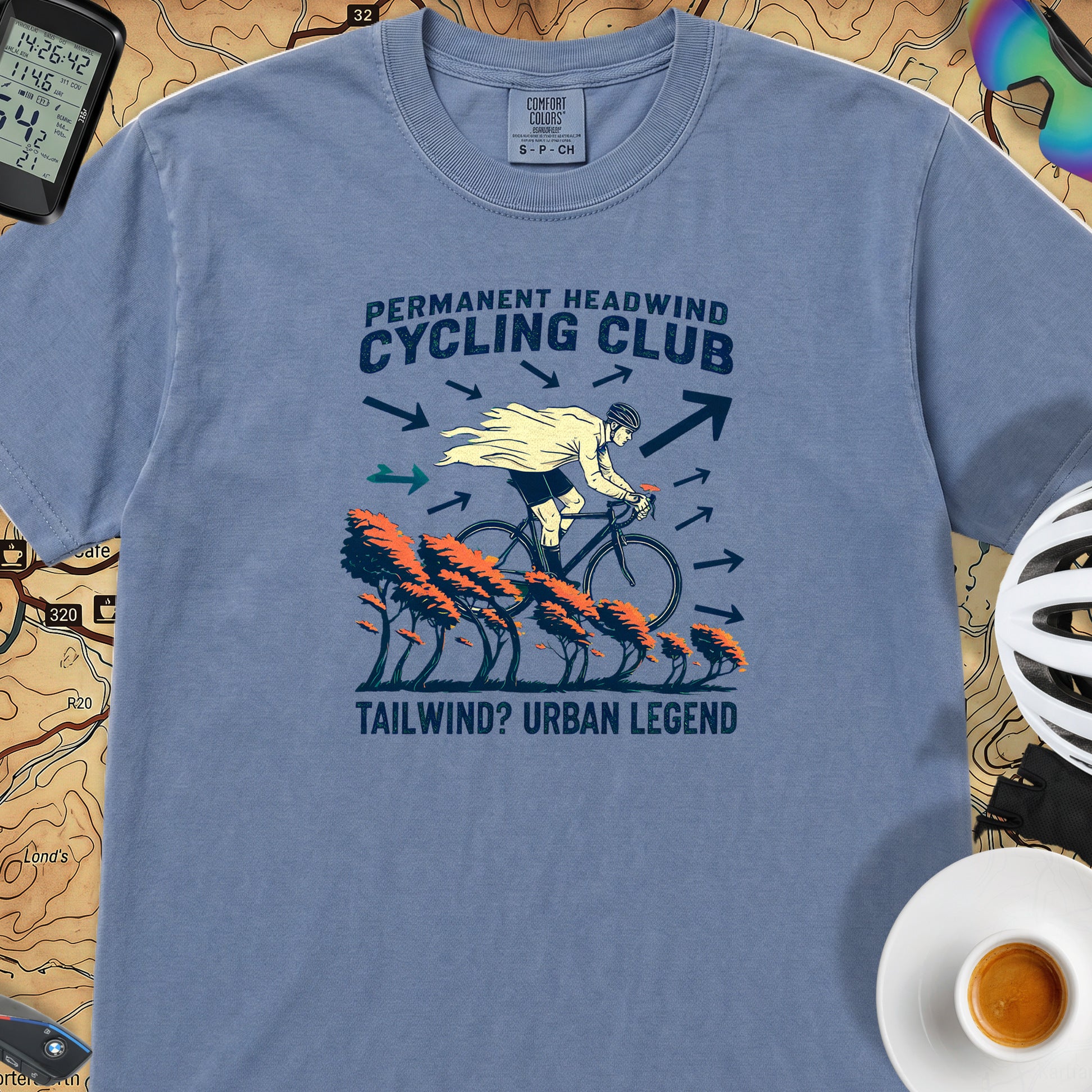 Headwind - Tailwind T‑Shirt — Blue Jean