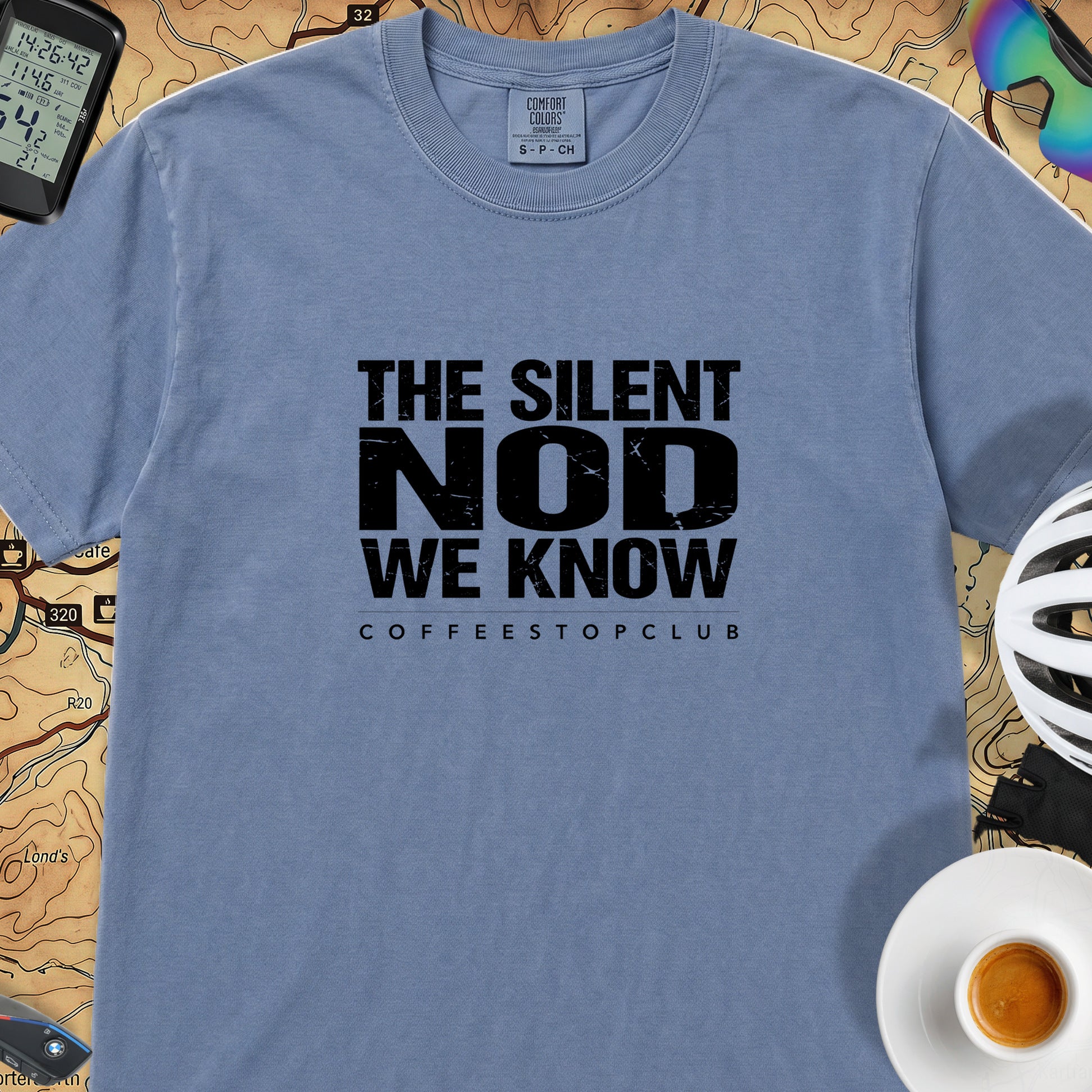 Silent Nod T‑Shirt — Blue Jean