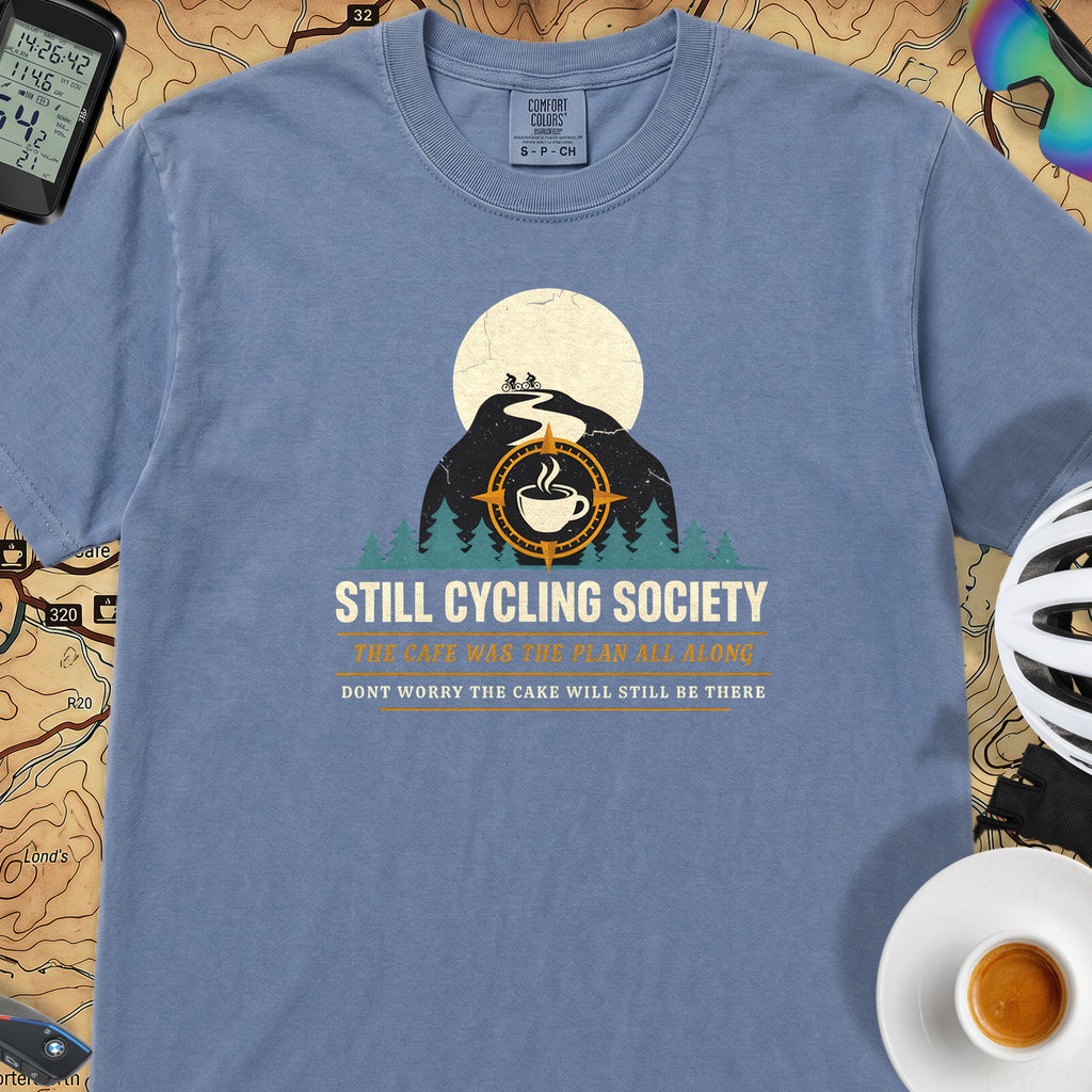 Still Cycling Society T-Shirt — Blue Jean