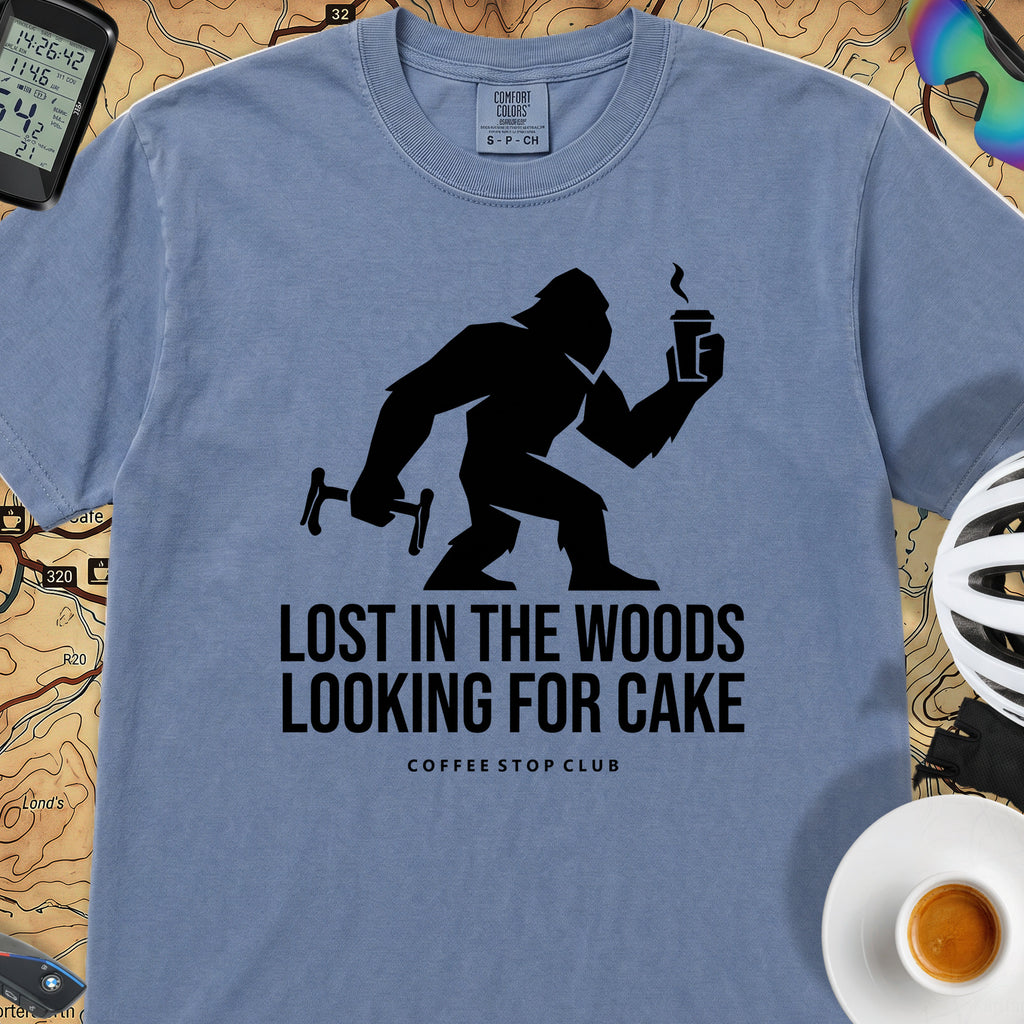 Lost in the Woods Bigfoot T‑Shirt — Blue Jean