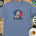 1km to the Croissants TdF Cycling T-Shirt — Blue Jean