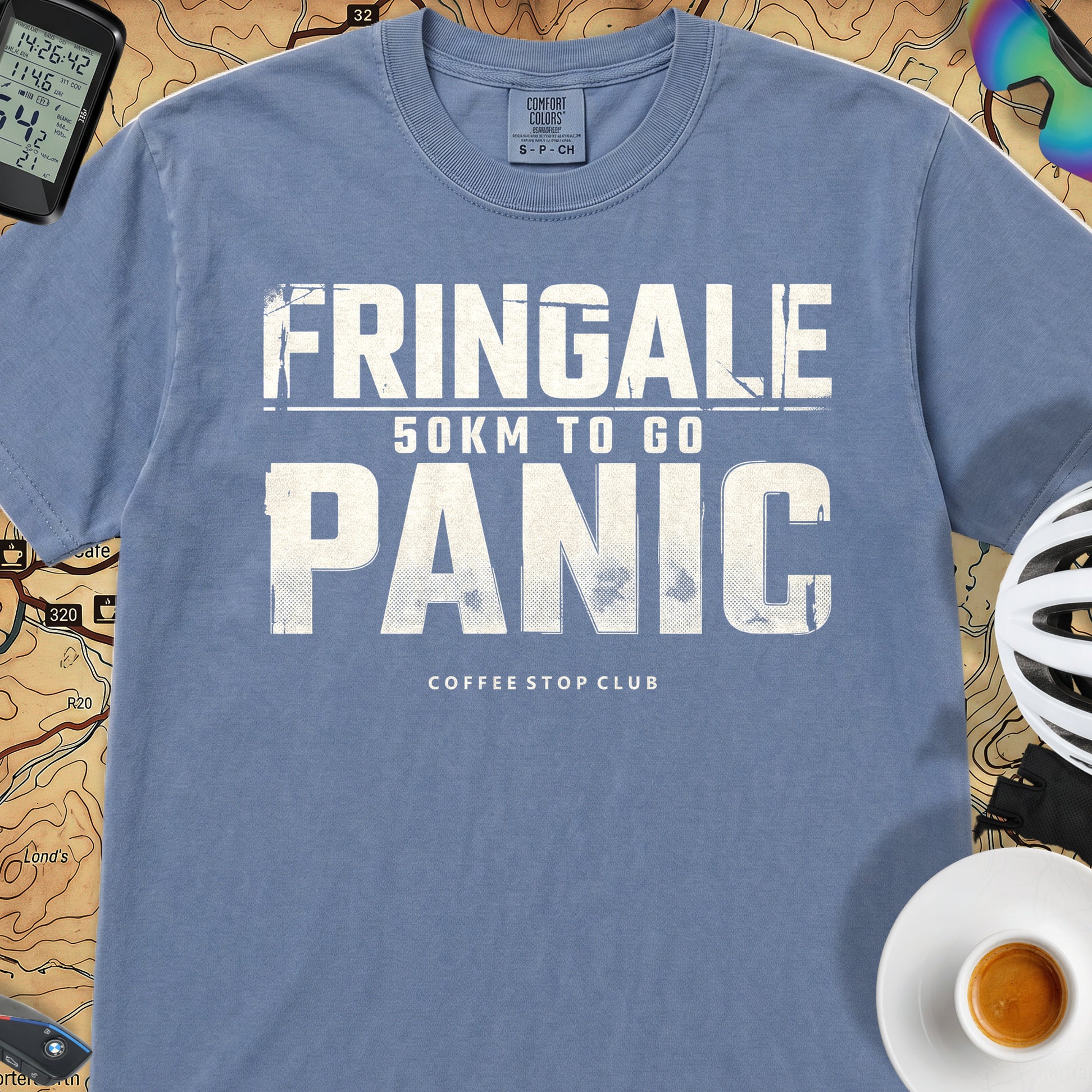 Fringale Bonk Tour T‑Shirt — Blue Jean