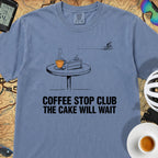 Cake Will Wait Cycling T-Shirt — Blue Jean