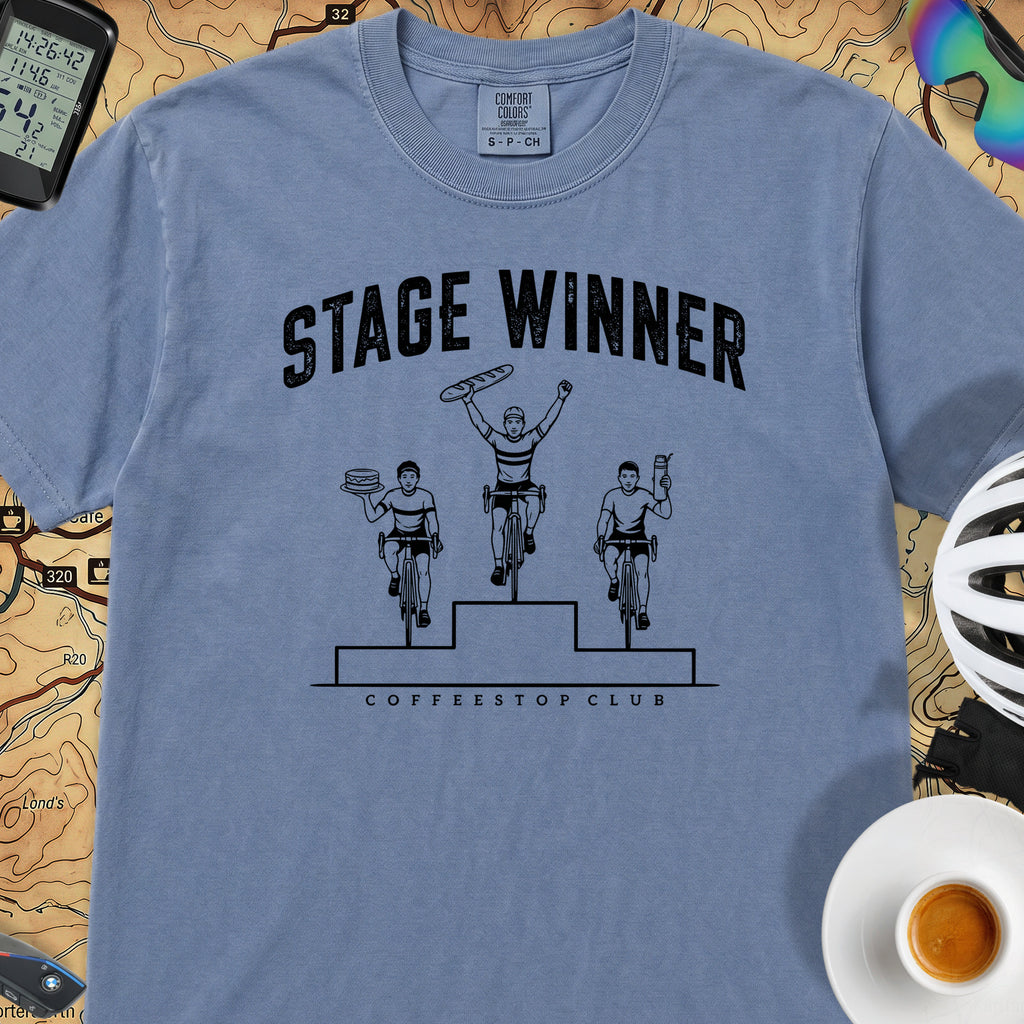 Stage Winner Cycling T-Shirt — Blue Jean