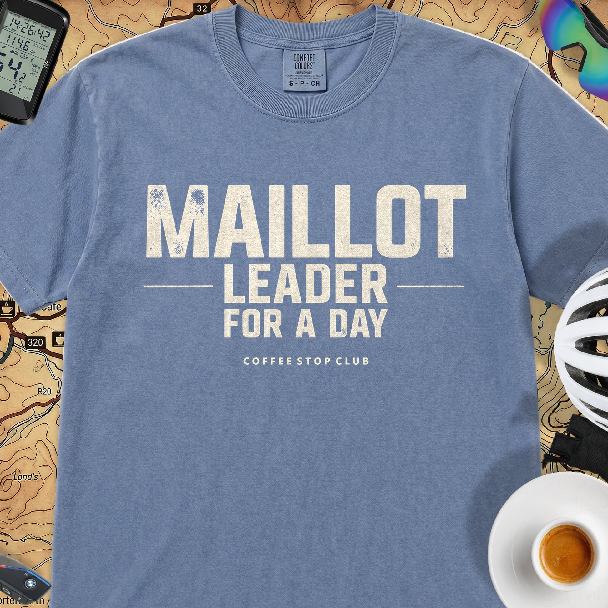 Maillot Tour T‑Shirt — Blue Jean