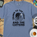 Drawn to the Light Cyclist T-Shirt — Blue Jean
