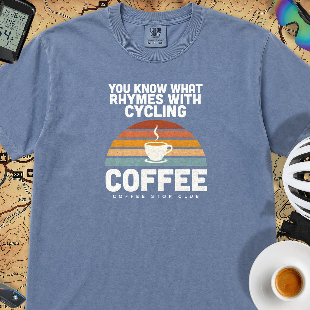 You Know What Rhymes With Cycling T-Shirt — Blue Jean