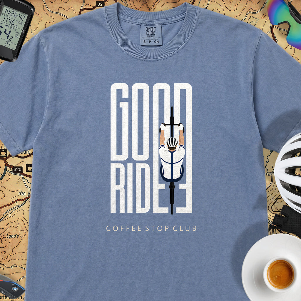 Good Rides T-Shirt — Blue Jean