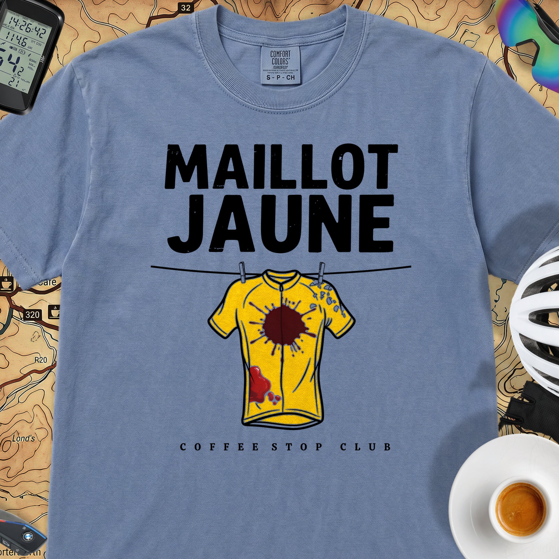 Yellow Jersey TdF Cyclist T-Shirt — Blue Jean