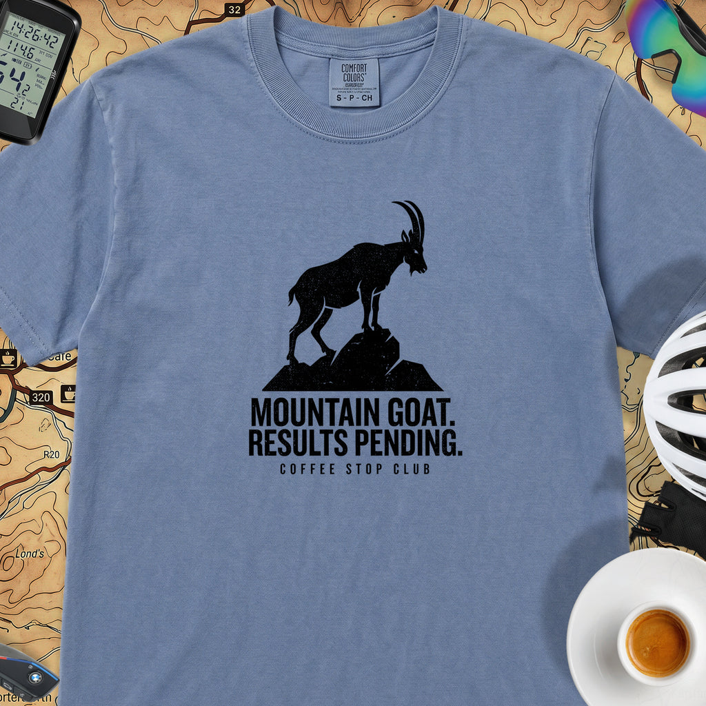 Mountain Goat Cycling T-Shirt — Blue Jean