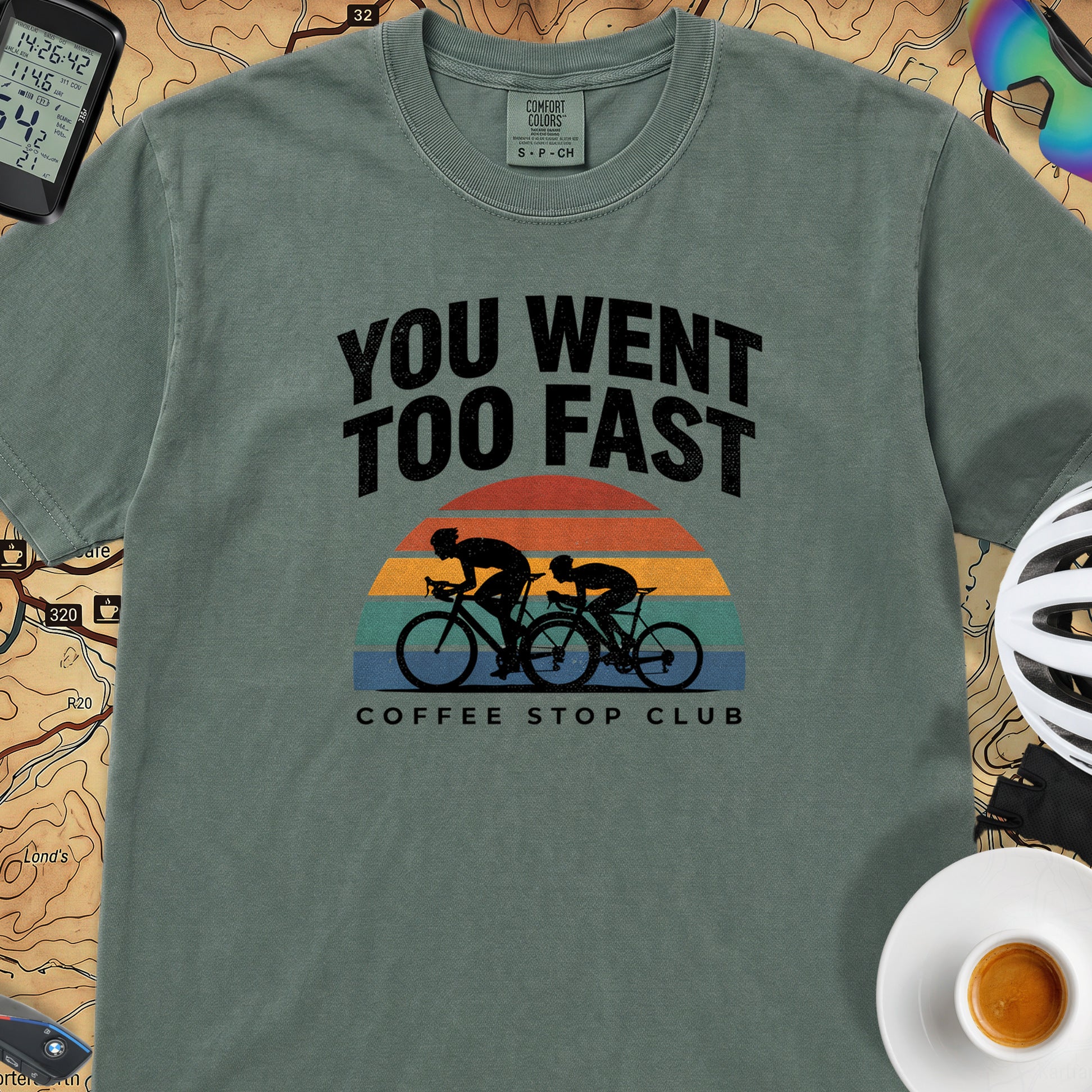 You Went Too Fast Cycling T-Shirt — Blue Spruce