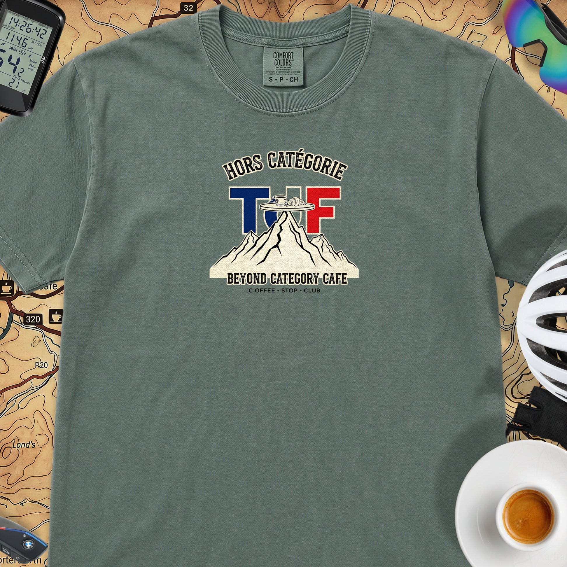 Hors Catégorie TdF Cycling T-Shirt — Blue Spruce