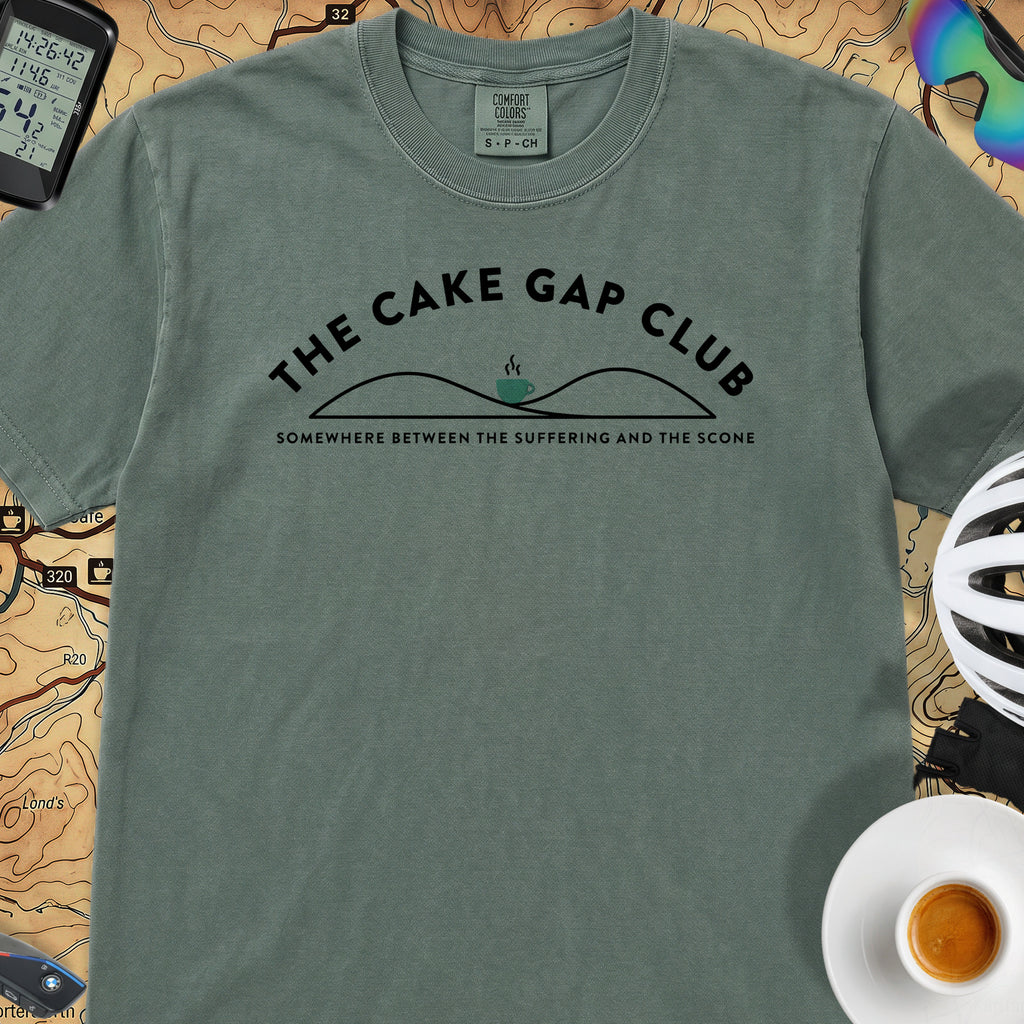 The Cake Gap Cyclist T-Shirt — Blue Spruce