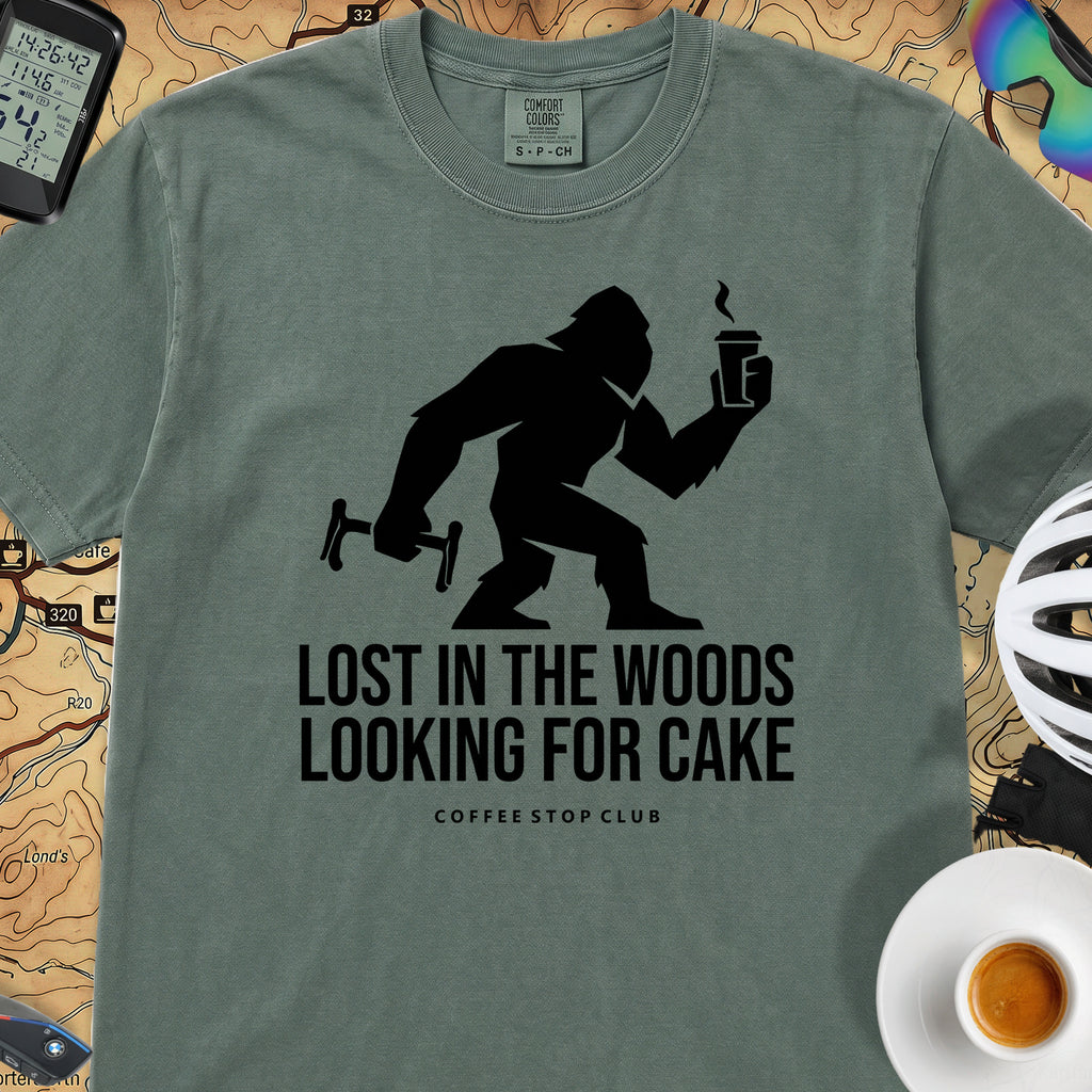 Lost in the Woods Bigfoot T‑Shirt — Blue Spruce