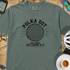 Polka Dot Yellow Cycling T-Shirt — Blue Spruce