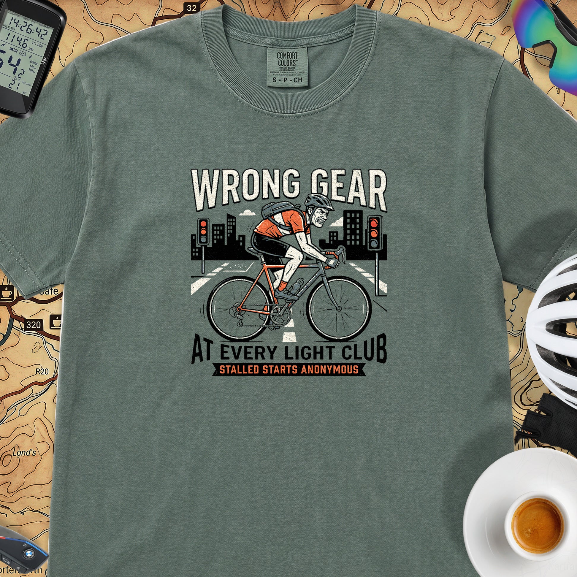 Wrong Gear at Light T-Shirt — Blue Spruce