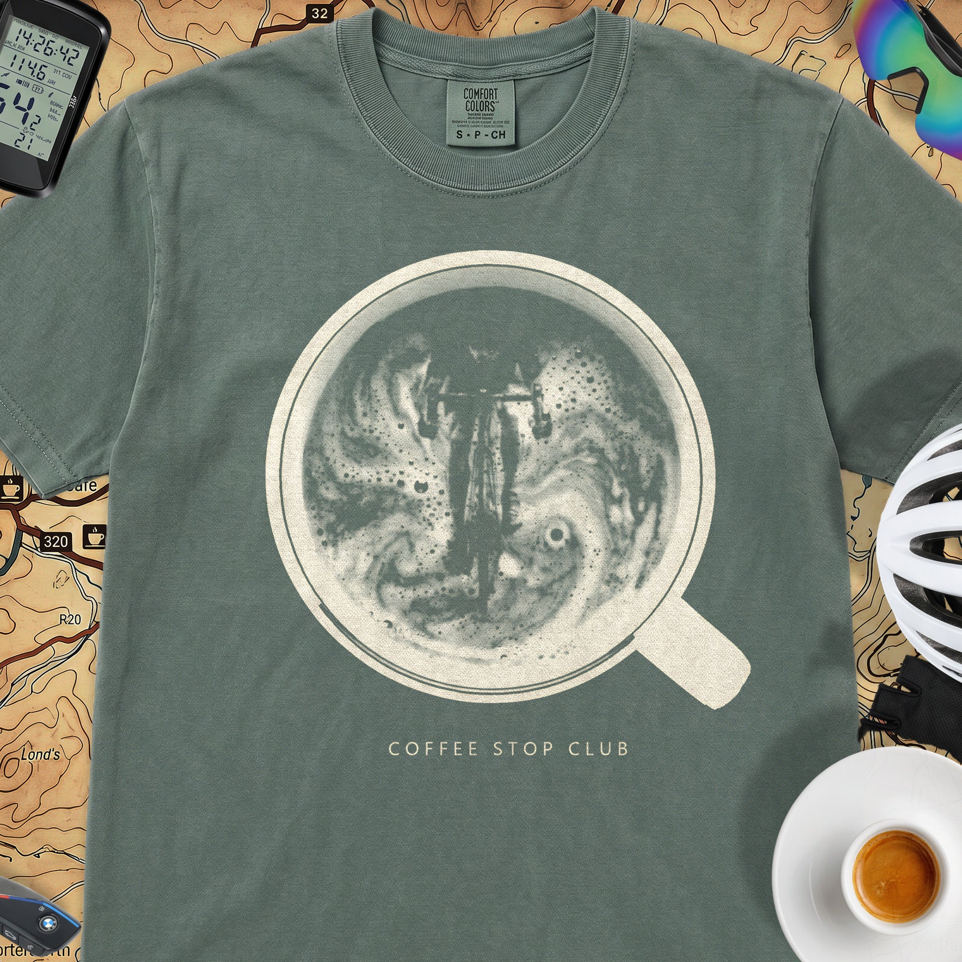 Crema de la Crema Cycling T-Shirt — Blue Spruce
