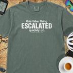 This Bike Thing Escalated T-Shirt — Blue Spruce