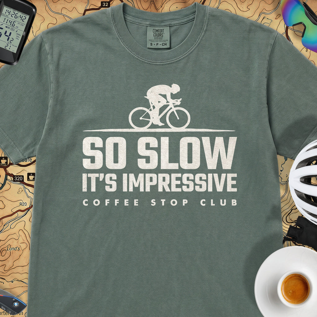 So Slow It's Impressive Cycling T-Shirt — Blue Spruce