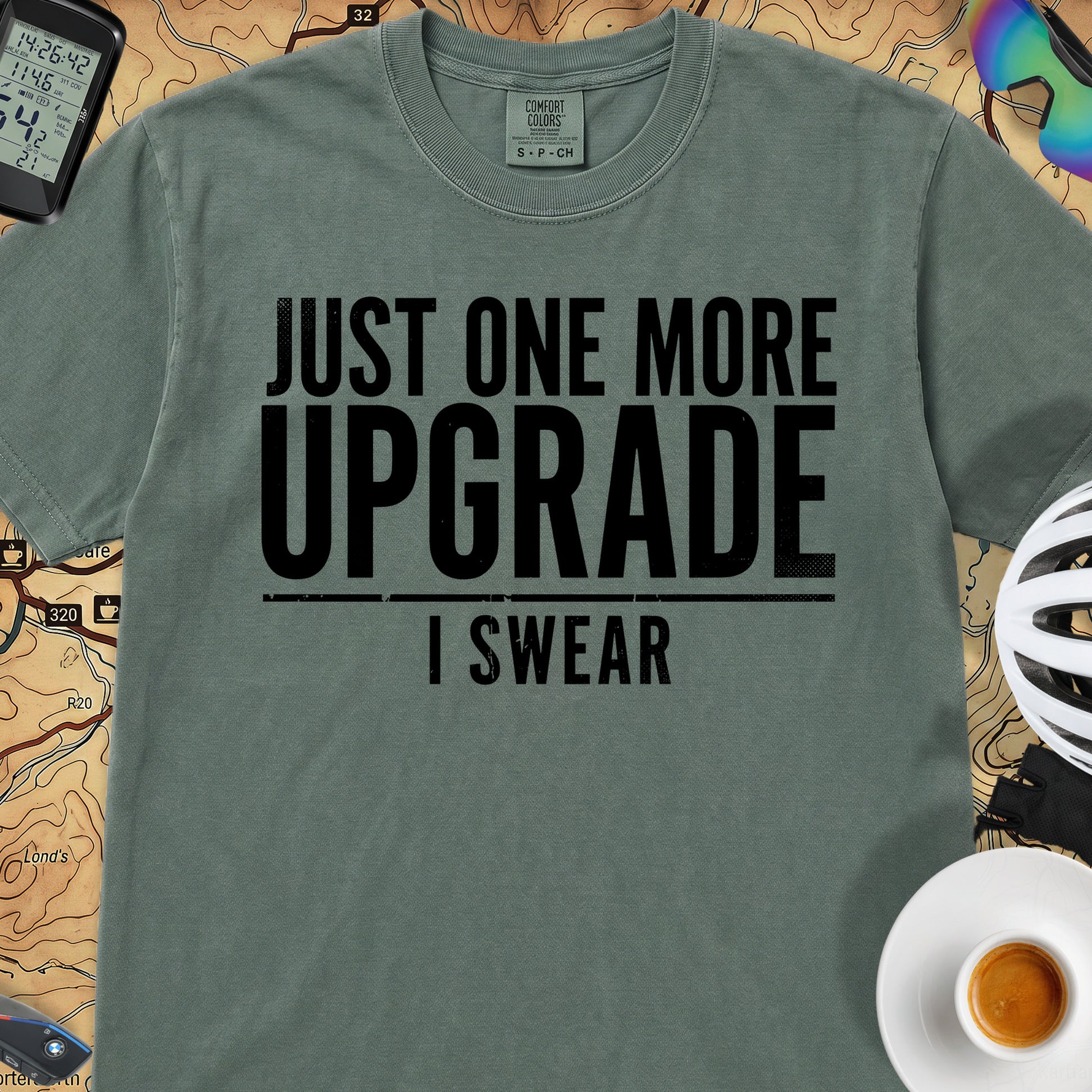 One More Upgrade Cycling T-Shirt — Blue Spruce