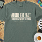 Alone I'm Fast T‑Shirt — Blue Spruce